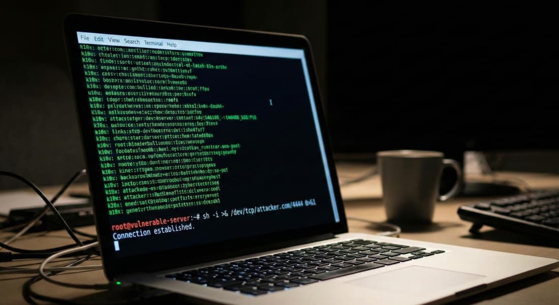 Security alert showing React Server Components vulnerability warning